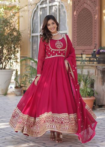 Onion Anarkali With Heavy Embroidered work