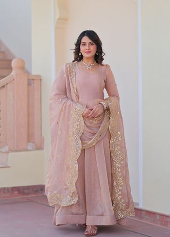 Chiku Anarkali With Heavy 12 Kali Stitched Work