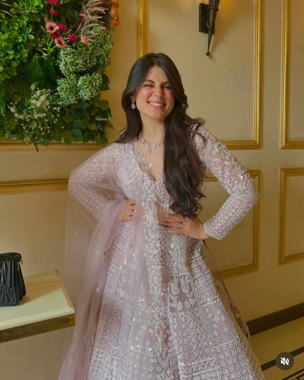 Lavender Lehenga Choli With Resham Embroidery Work And Heavy Sequins Work