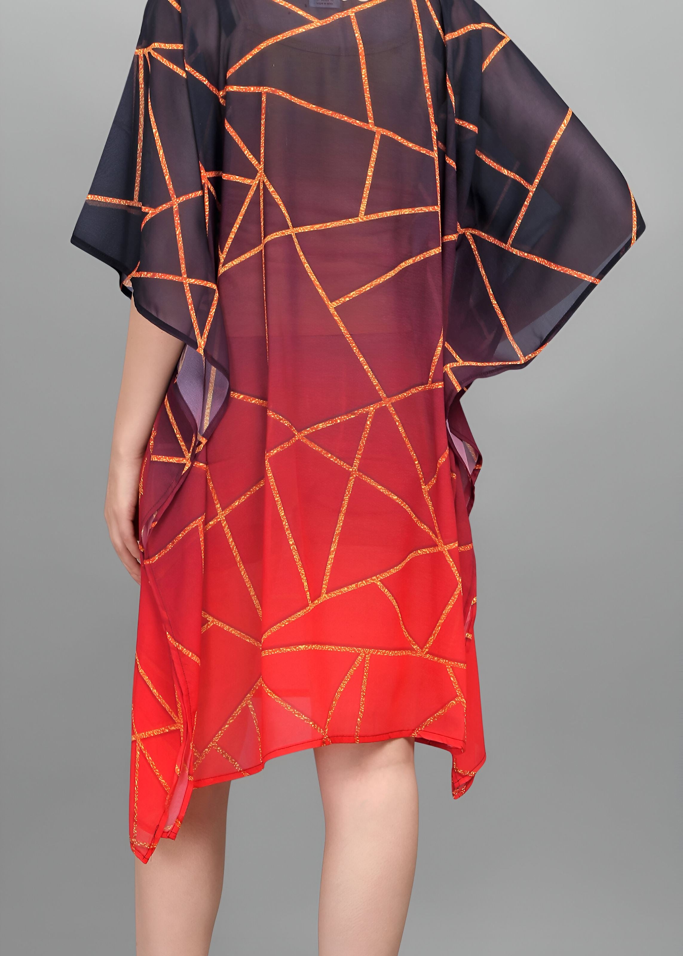 Multi Weightless Georgette Readymade Kaftan With Digital Printed