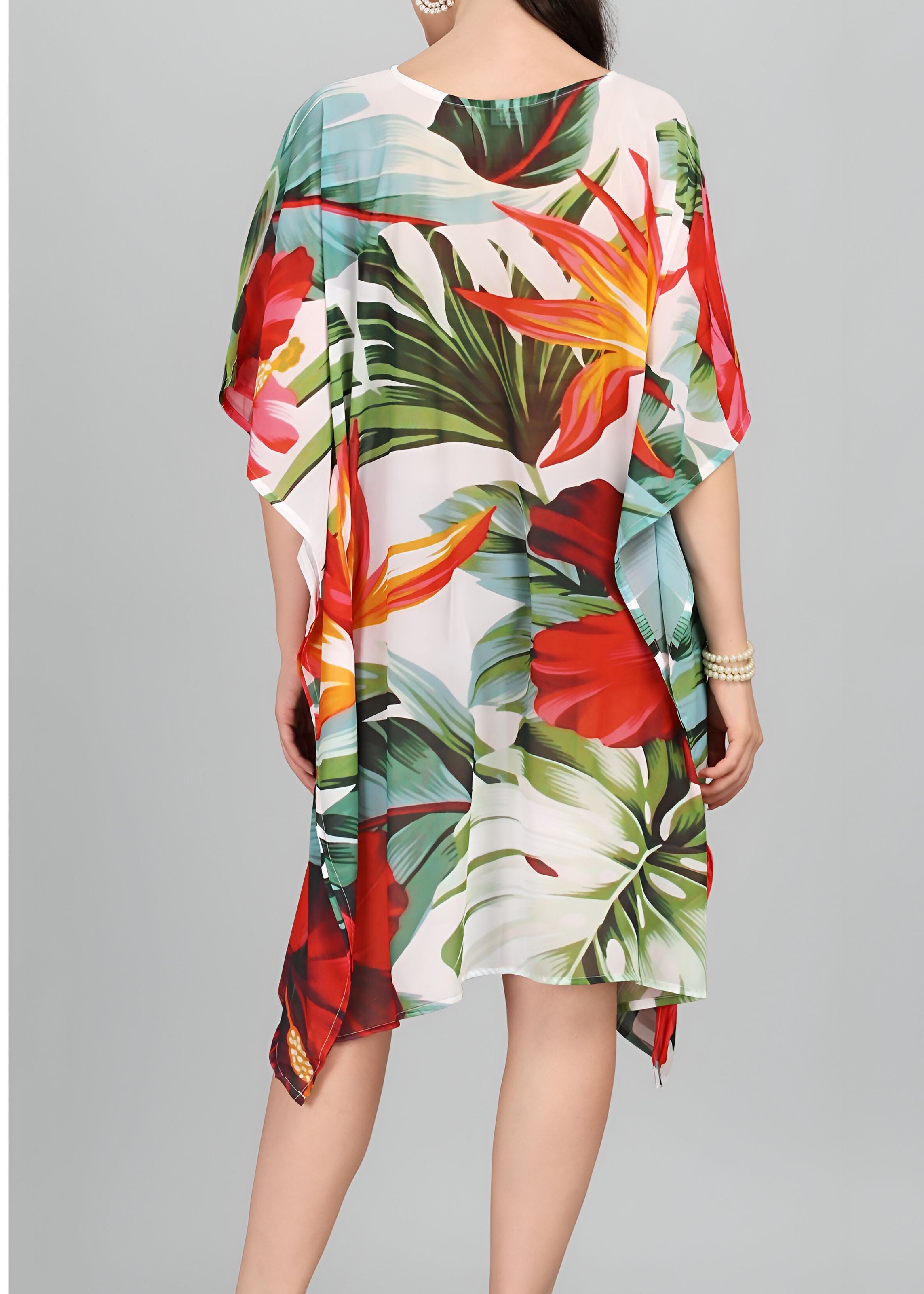 Multi Weightless Georgette Readymade Kaftan With Digital Printed