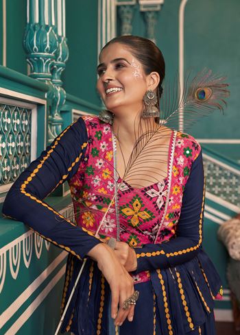 Multicolor Lehenga Choli With Embroidered