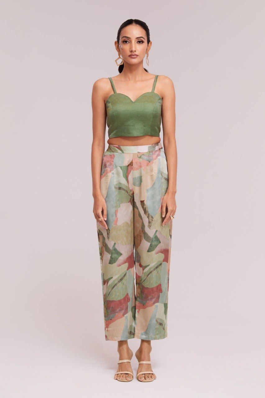 Multicolor Co-Ord Set with Printed Work