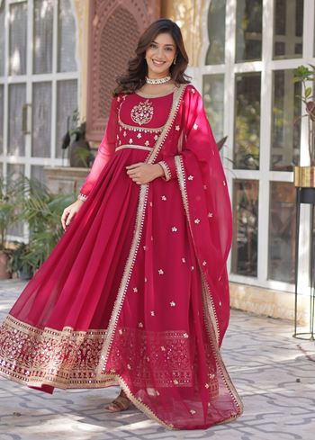 Onion Anarkali With Heavy Embroidered work