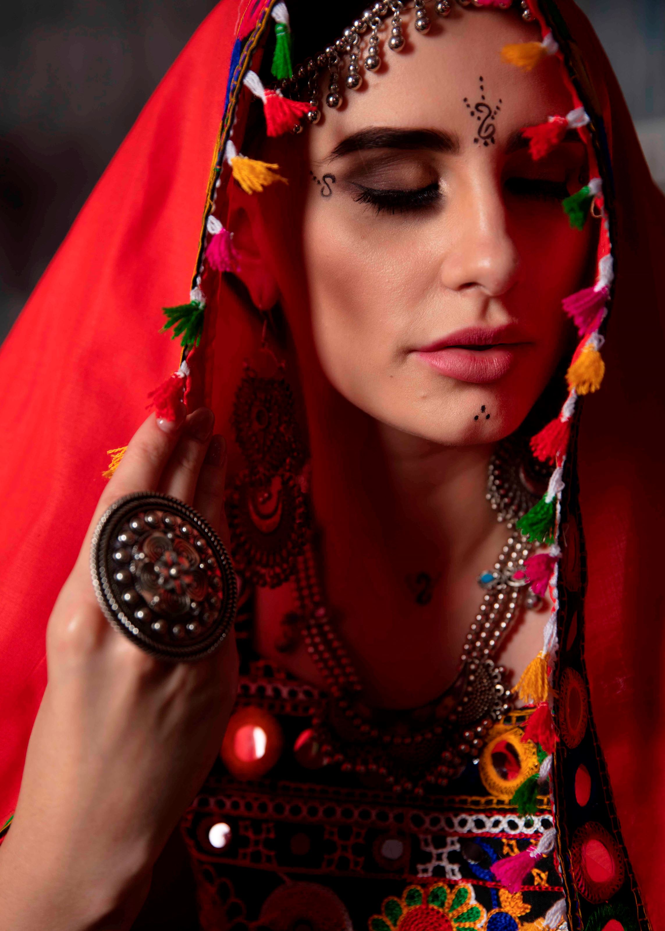 Black And Royal Blue Navratri Chaniya Choli With Gamthi Lace Work With Mirror Work