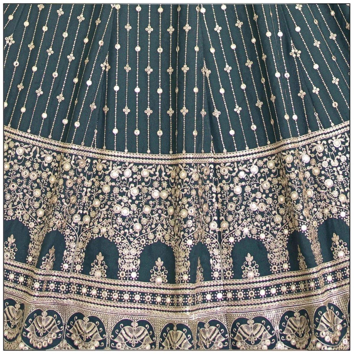 Grey Lehenga Choli With Sequins With Jari Embroidery Work