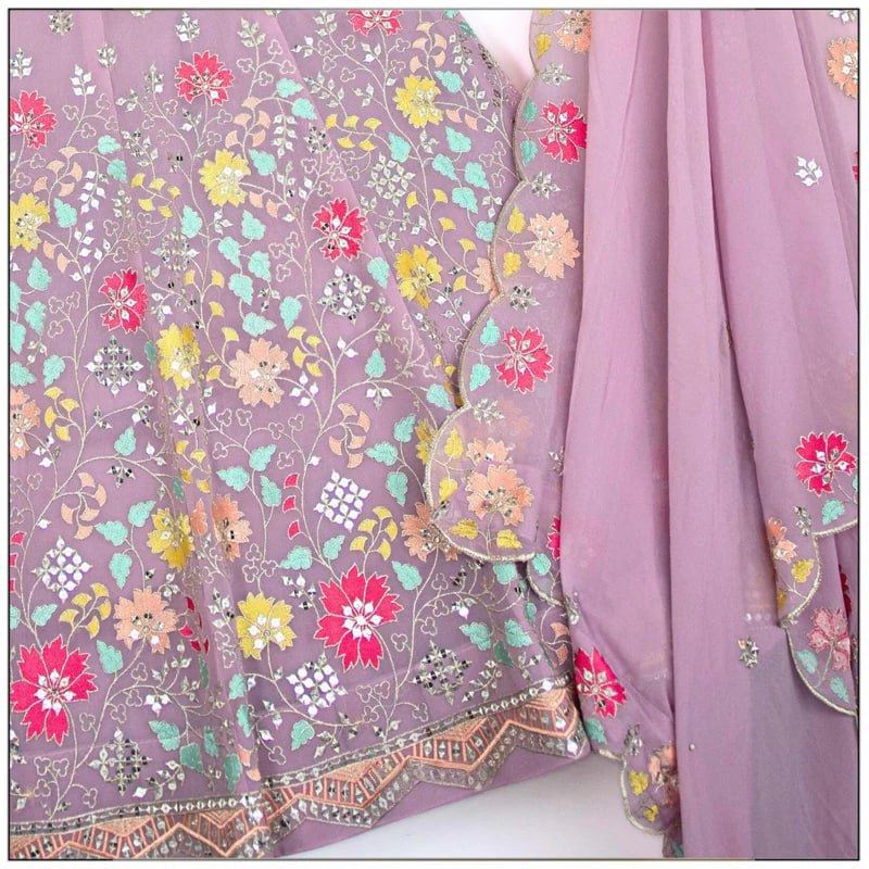 Light pink Lehenga Choli With Thread and Sequence Embroidery Work