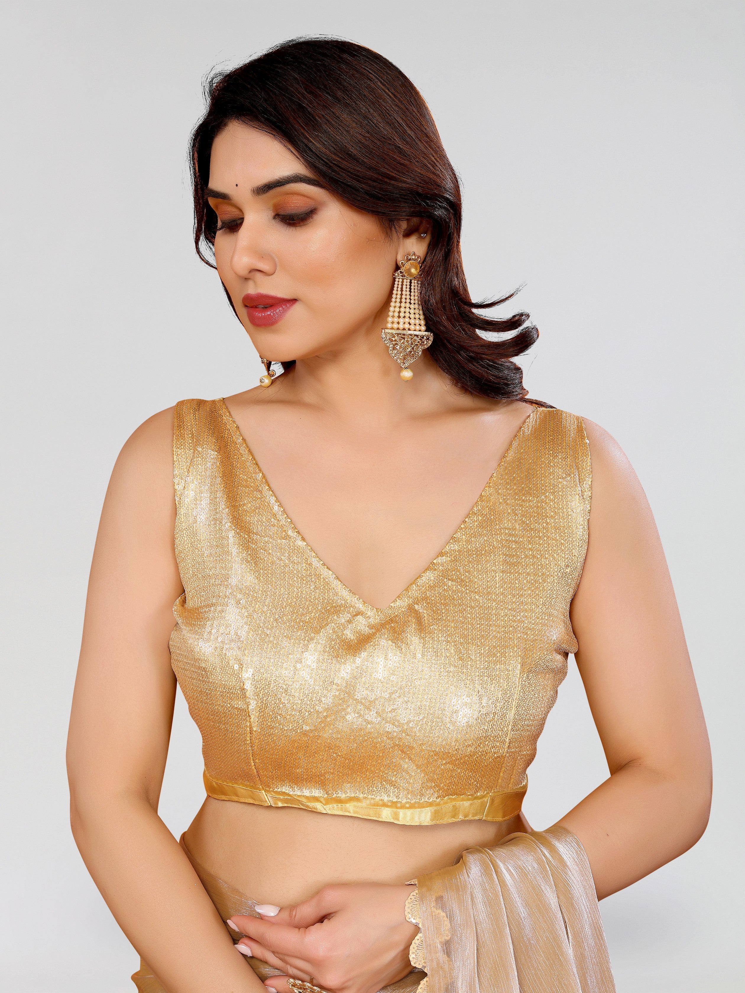 Beige Jimmy Choo Sequance Embroidery Cut Work Heavy Partywear Saree