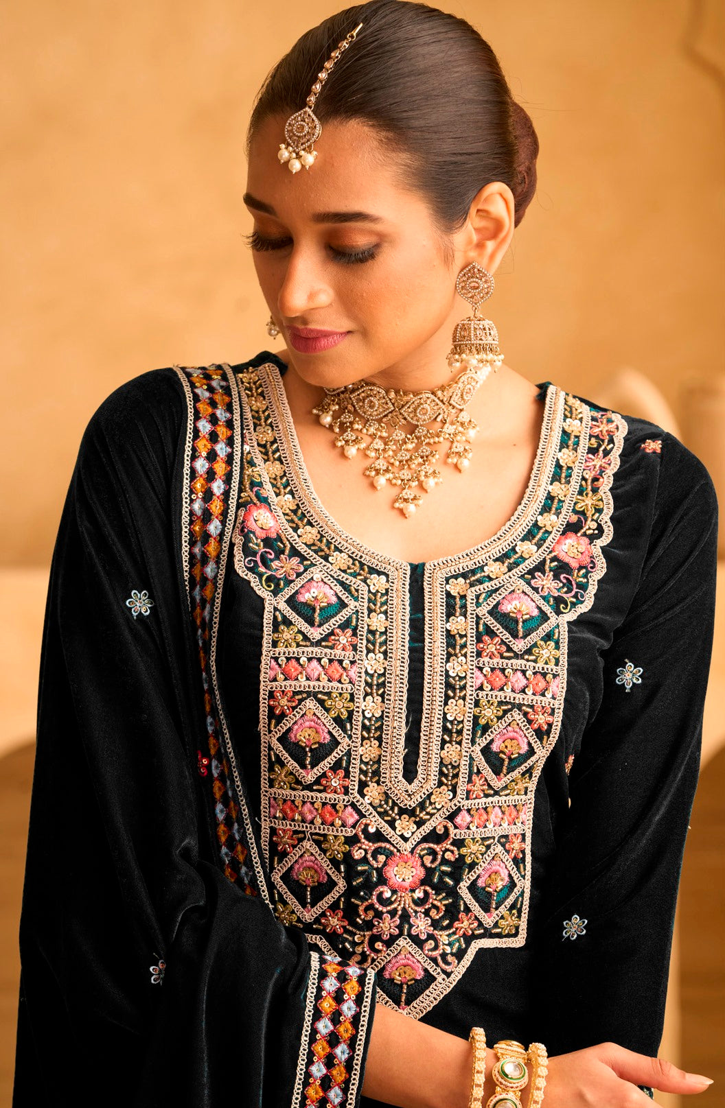 Black Anarkali Suit With Heavy Embroidery Work