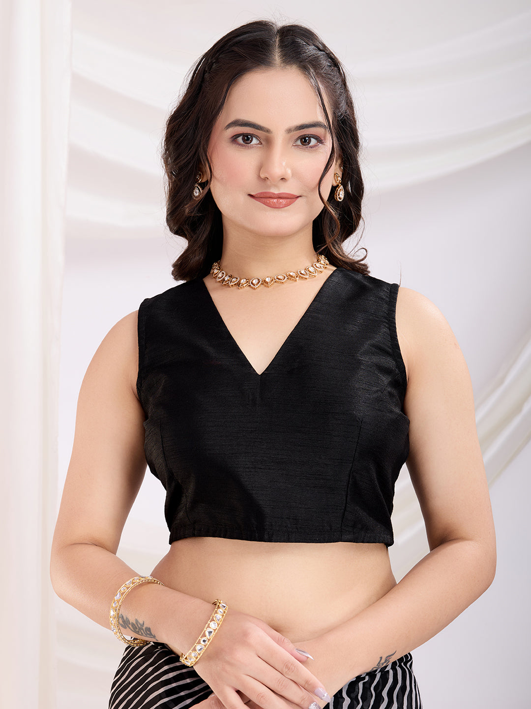 Black Georgette Sequins Designer Bollywood Saree