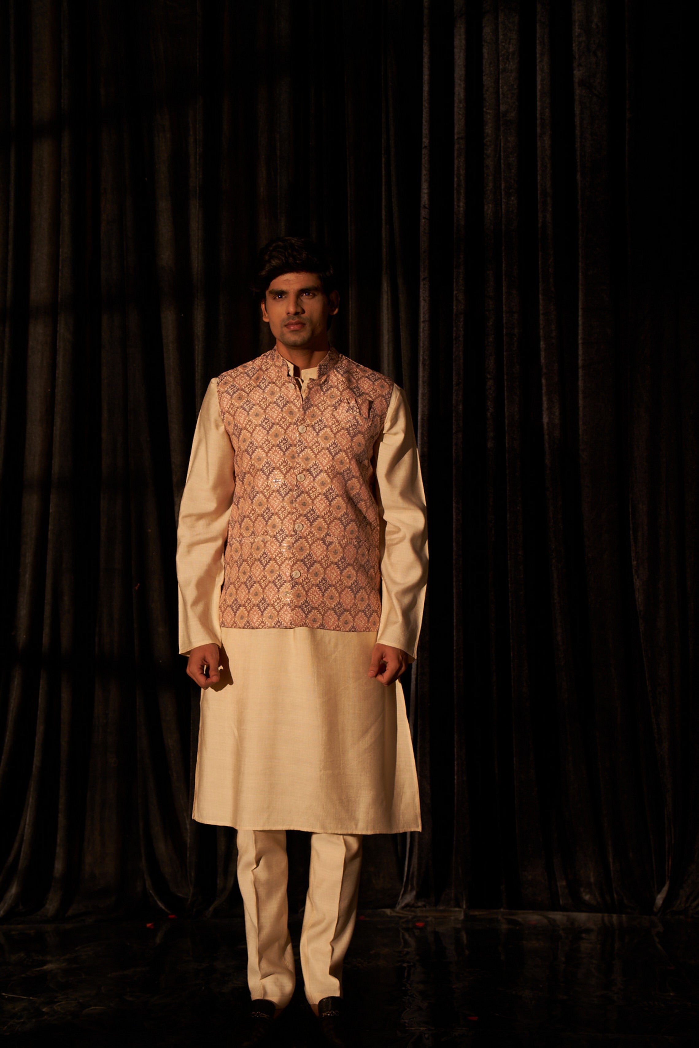 Brown Kurta Payjama with Nehru Jacket – Earthy and Refined