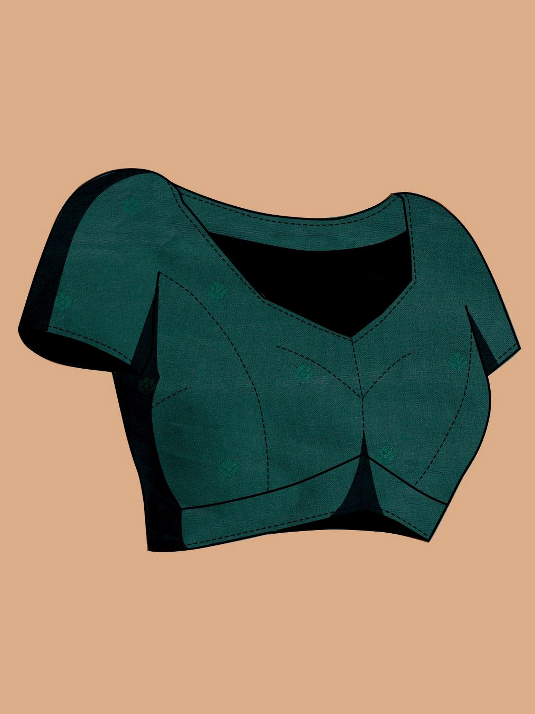 Dark Green Ethnic Banarasi Silk Saree With Woven Jari Designer Work