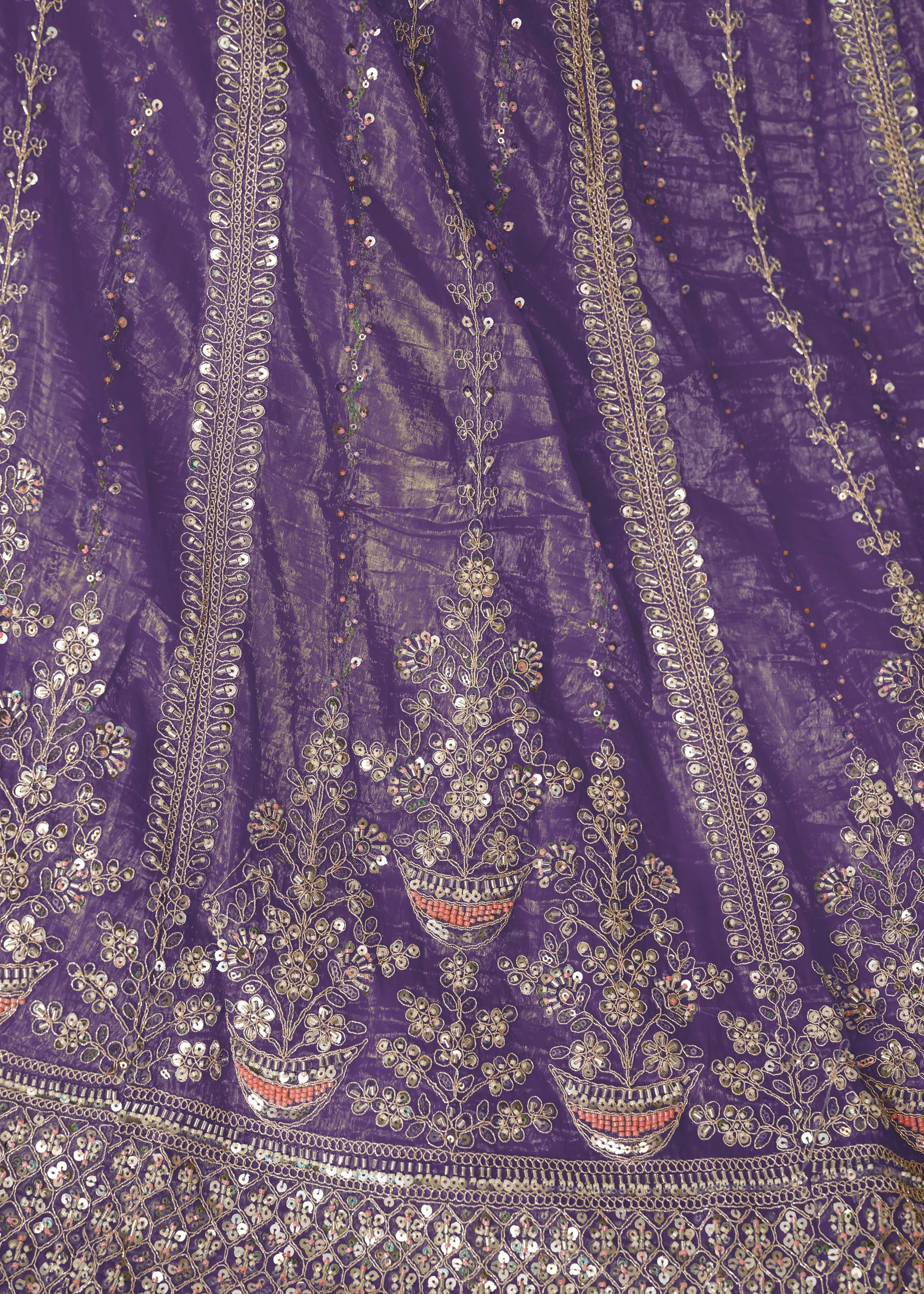 Dark Purple Bridal Wear Lehenga