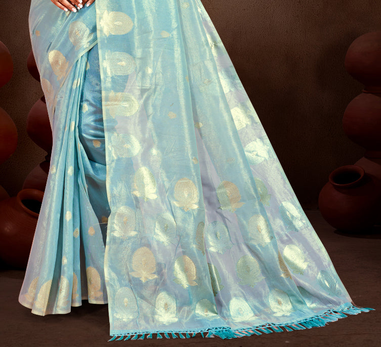 Ethereal Yellow Munga kota Festival Saree for Women