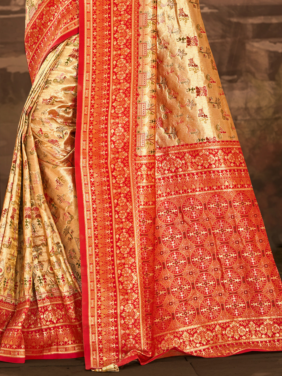 Exquisite Multi Color Dharmavaram Silk Festival Saree for Women