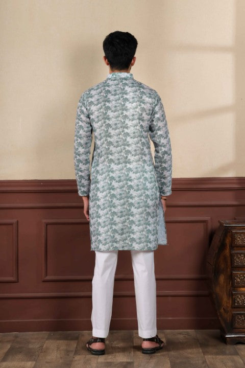Forest Green Sophisticated Kurta Pajama for Ceremonial Wear
