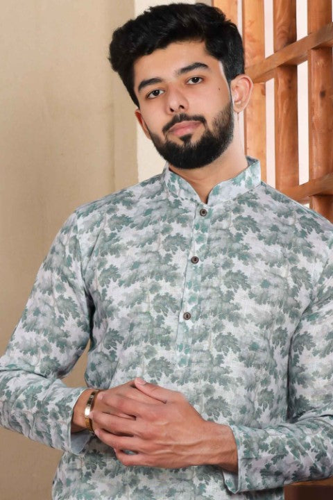 Forest Green Sophisticated Kurta Pajama for Ceremonial Wear