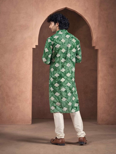 Green Color Stylish Kurta Payjama for Men – Fresh Look for Celebrations