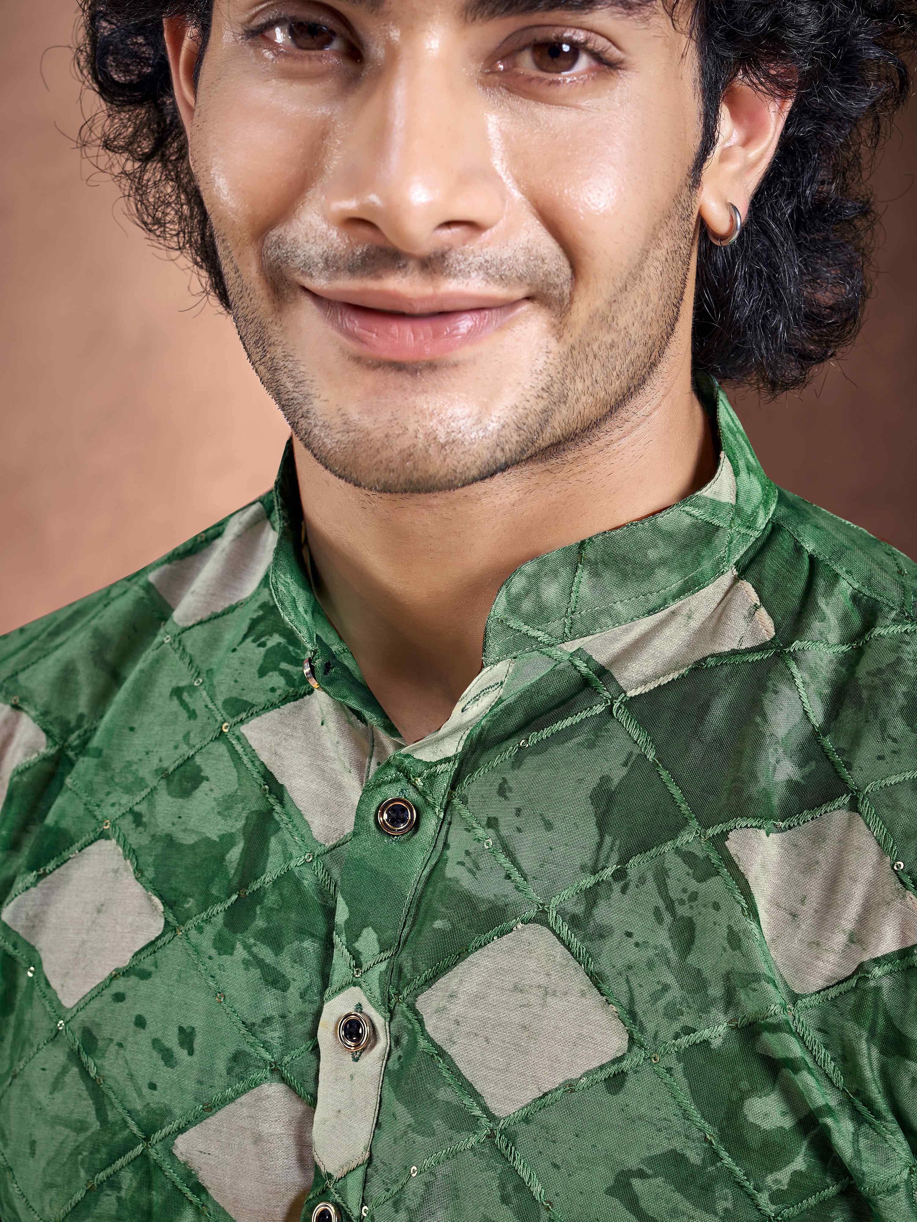 Green Color Stylish Kurta Payjama for Men – Fresh Look for Celebrations