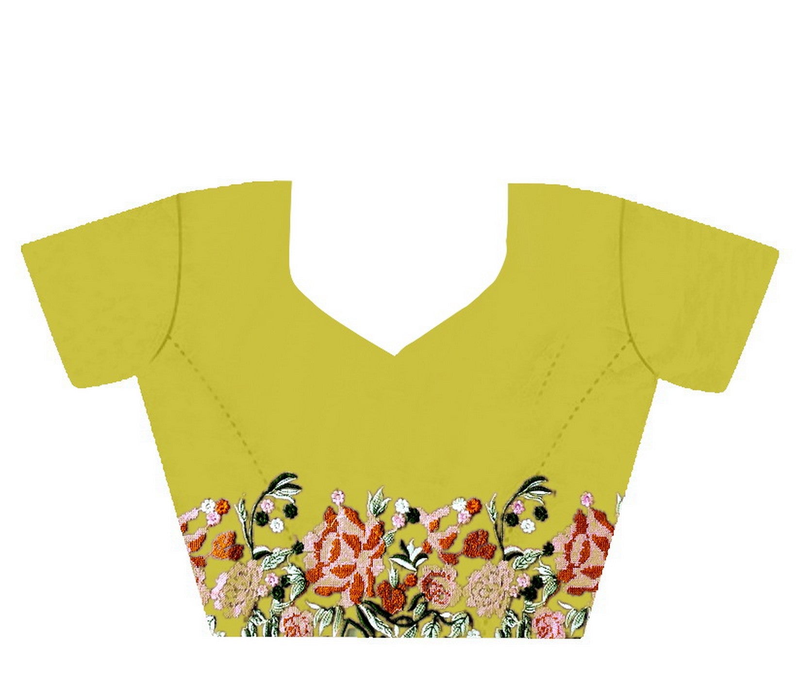 Green Glossy Silk Cross Stich Embroidery Cut Work Adorable Partywear Girlie Saree