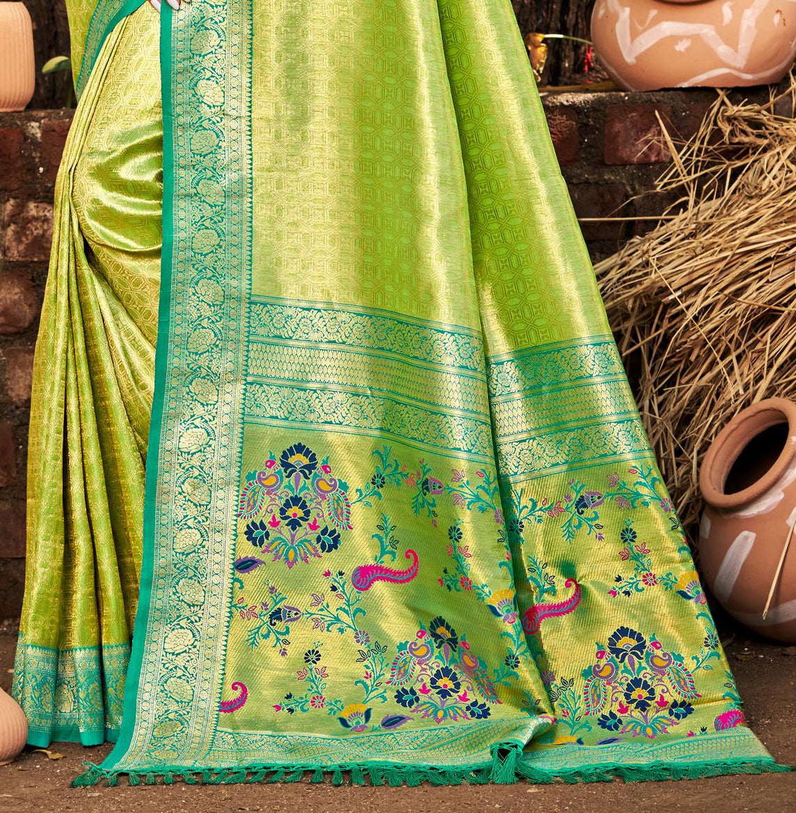 Green Kanjivaram Silk Saree With Understated Luxury and Comfort