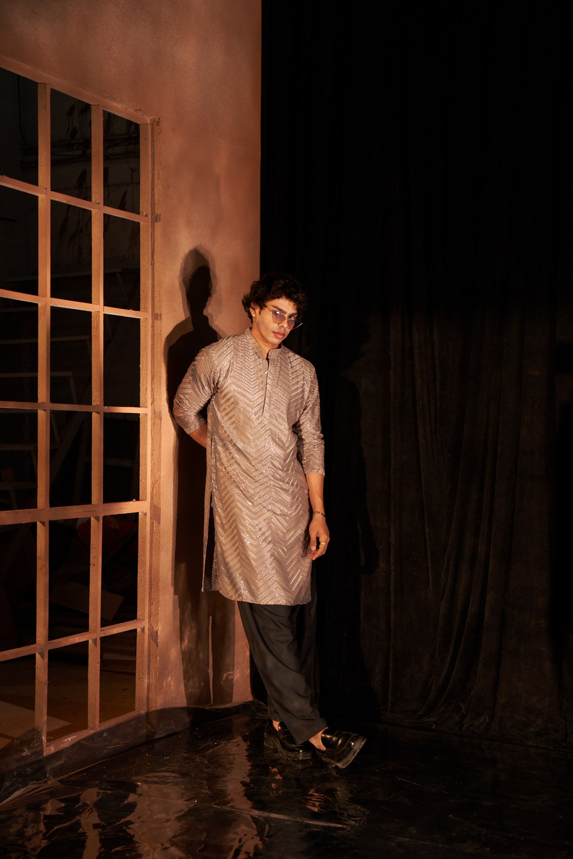 Grey Color Chikankari Viscose Kurta Payjama – Elegant Traditional Wear