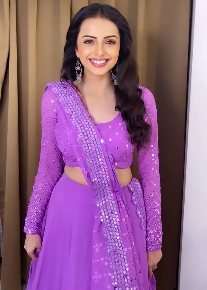 Lavender Lehenga Choli With Embroidery Work