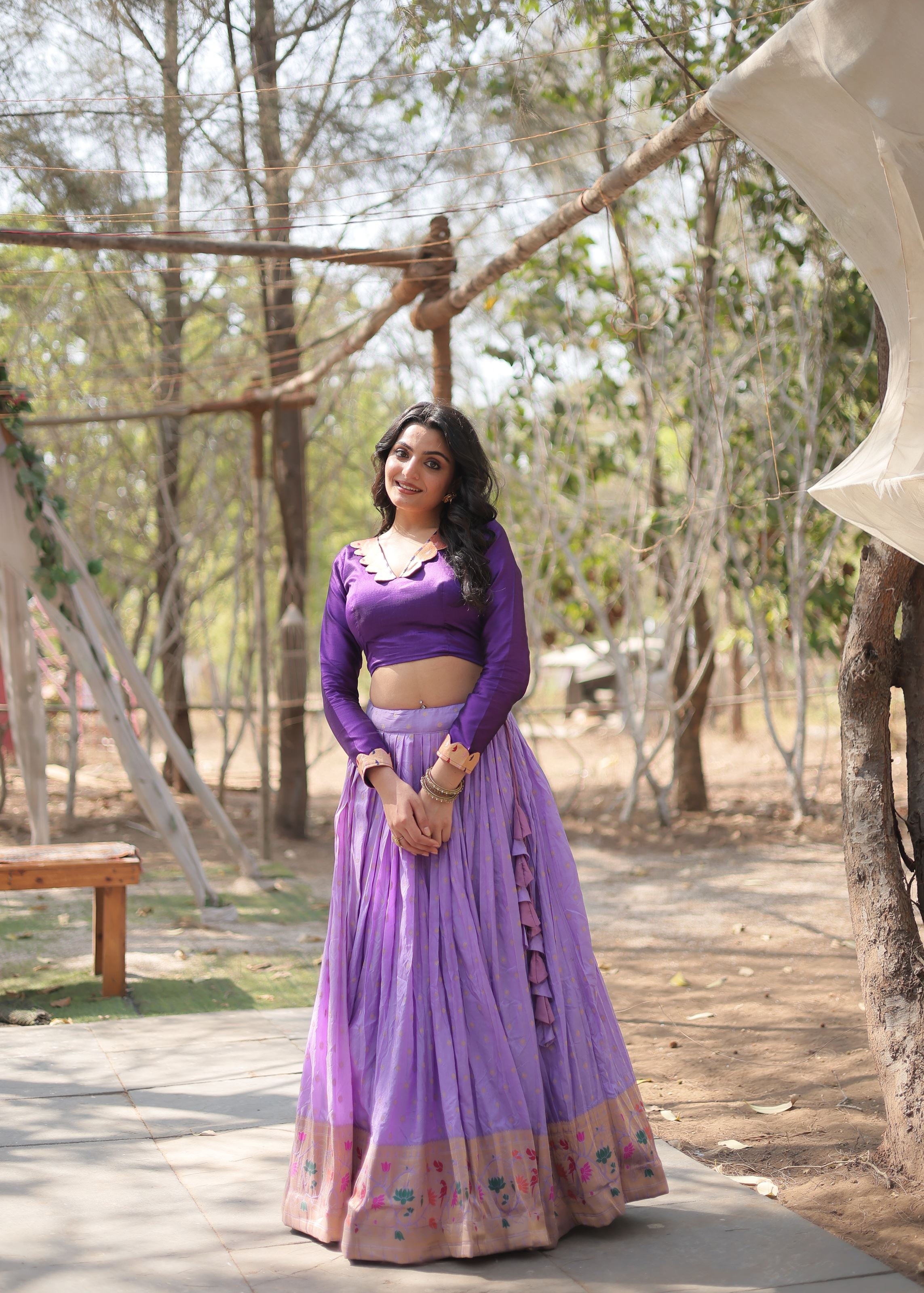 Lavender Lehenga Choli with Heavy Embroidery work