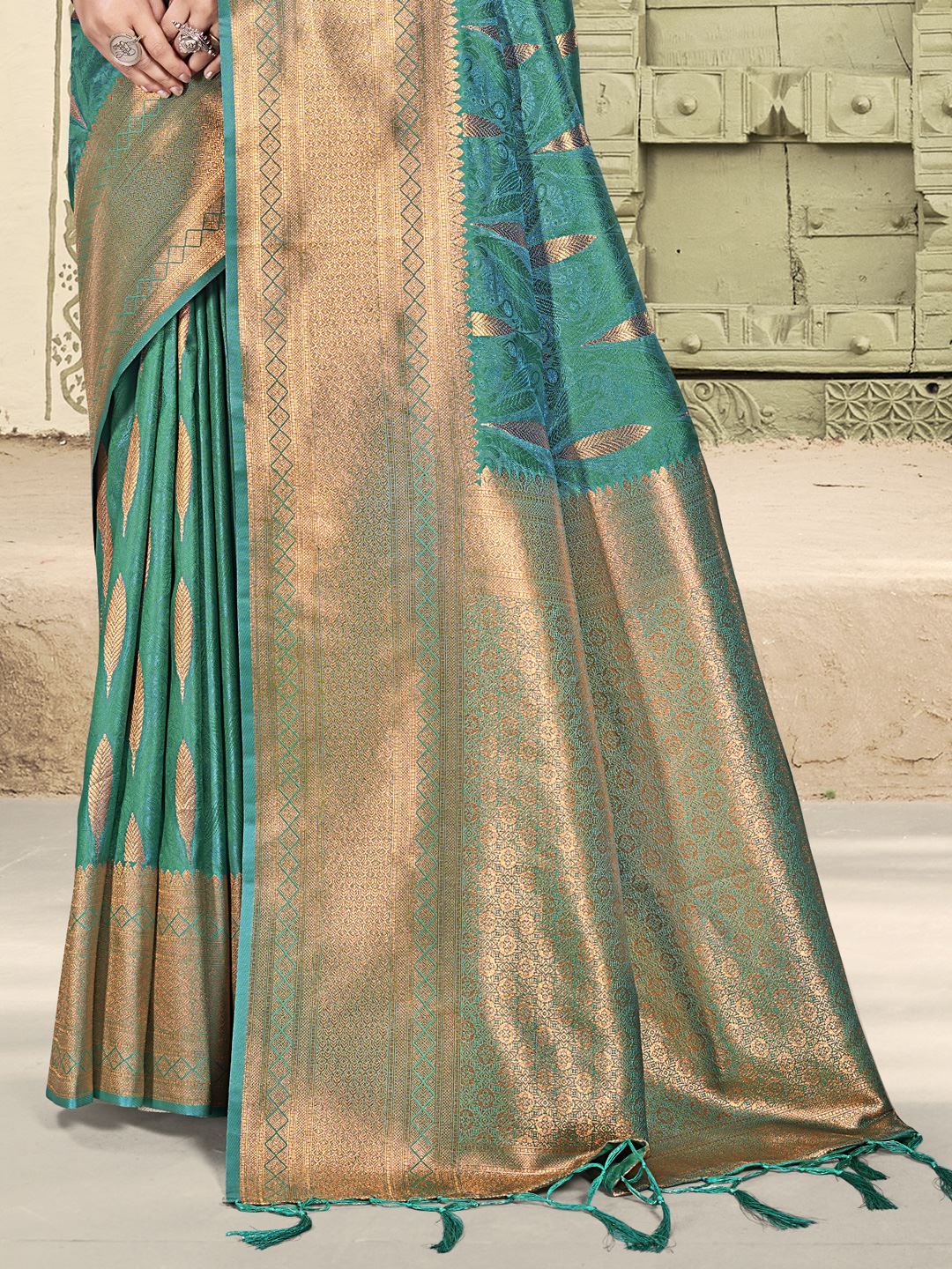 Light Green Festival Silk Saree