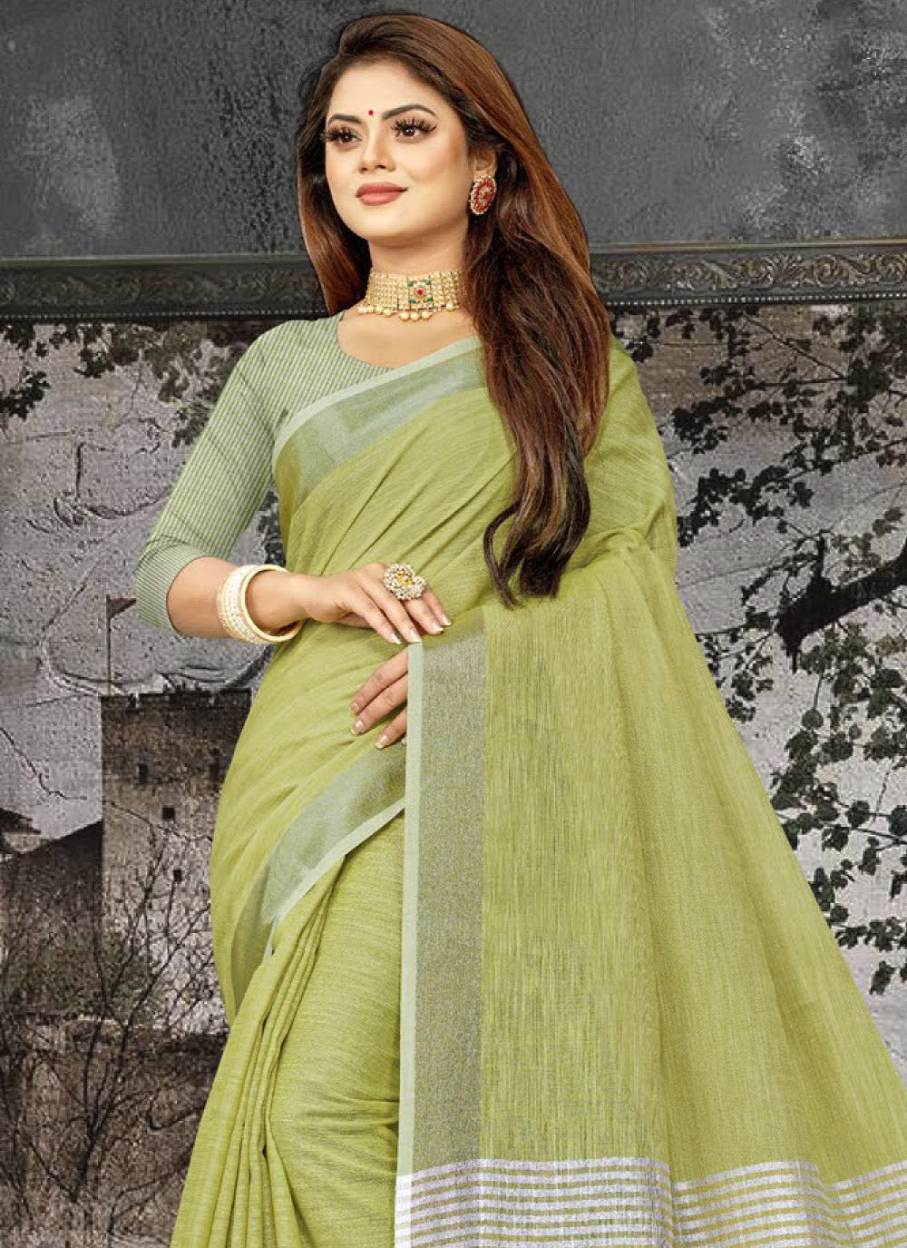Linen Saree