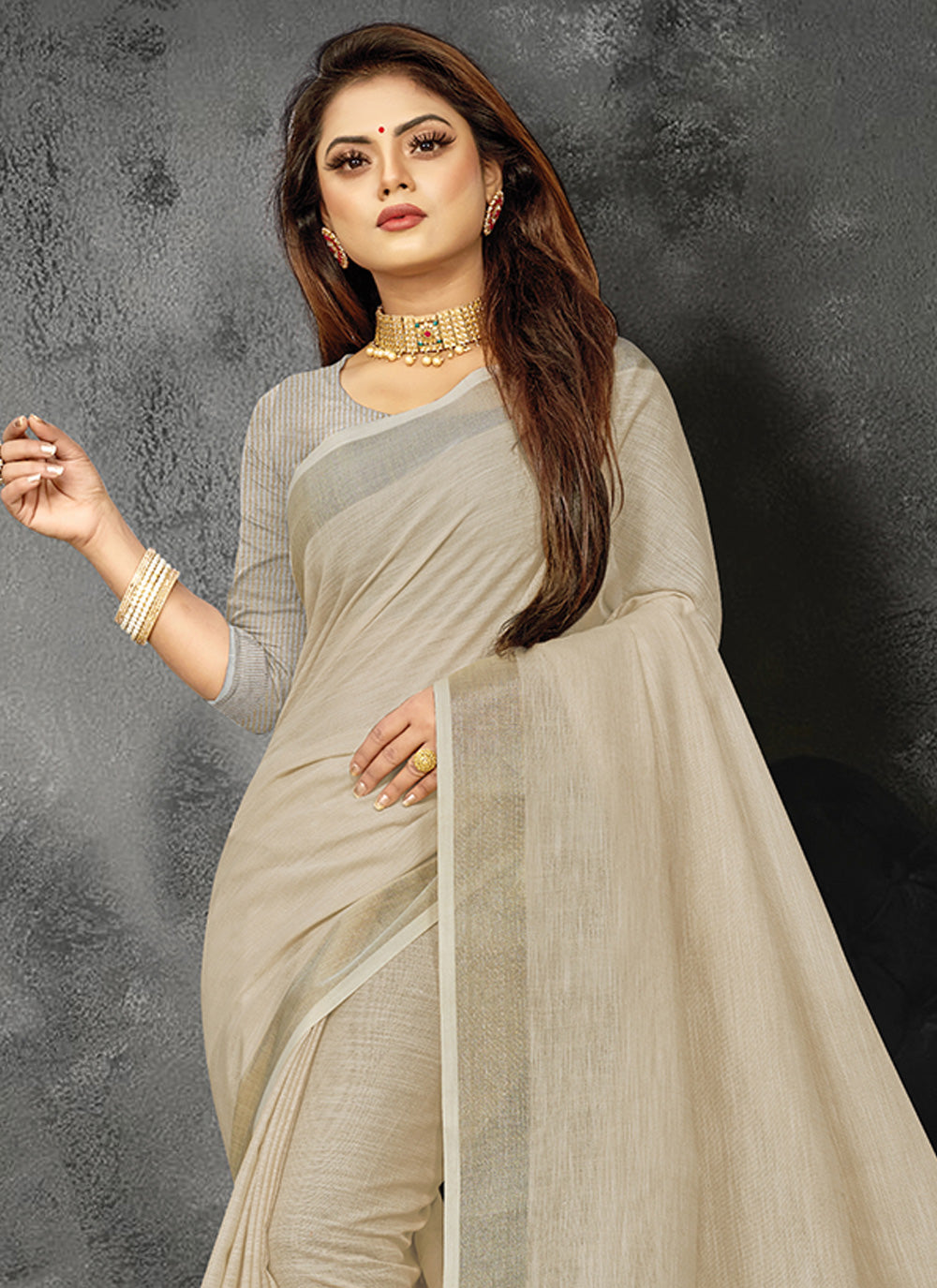 Linen Saree