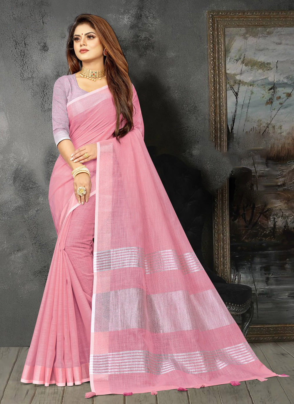 Linen Saree