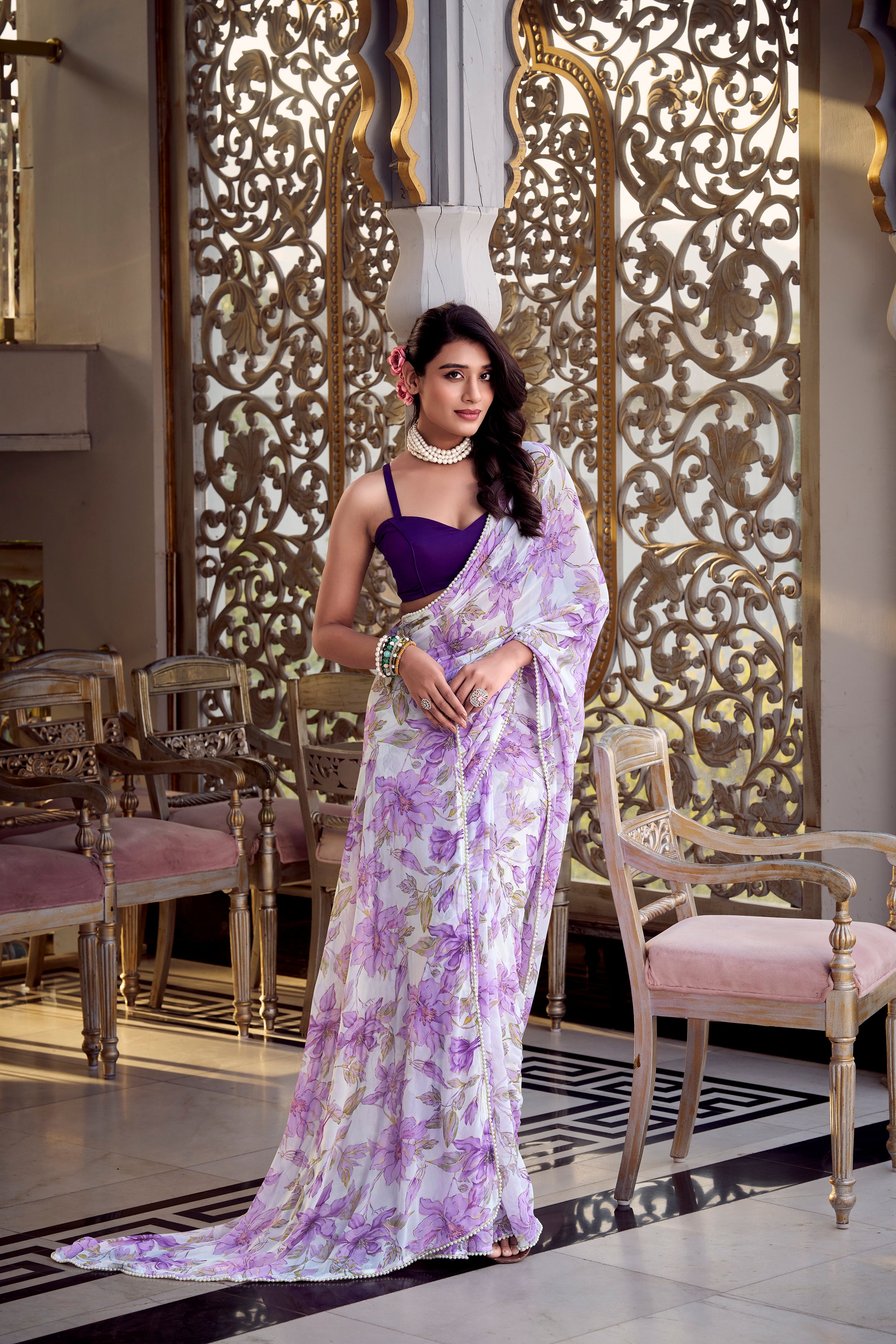 Luvender Weightless Marble Sarees for Effortless Elegance