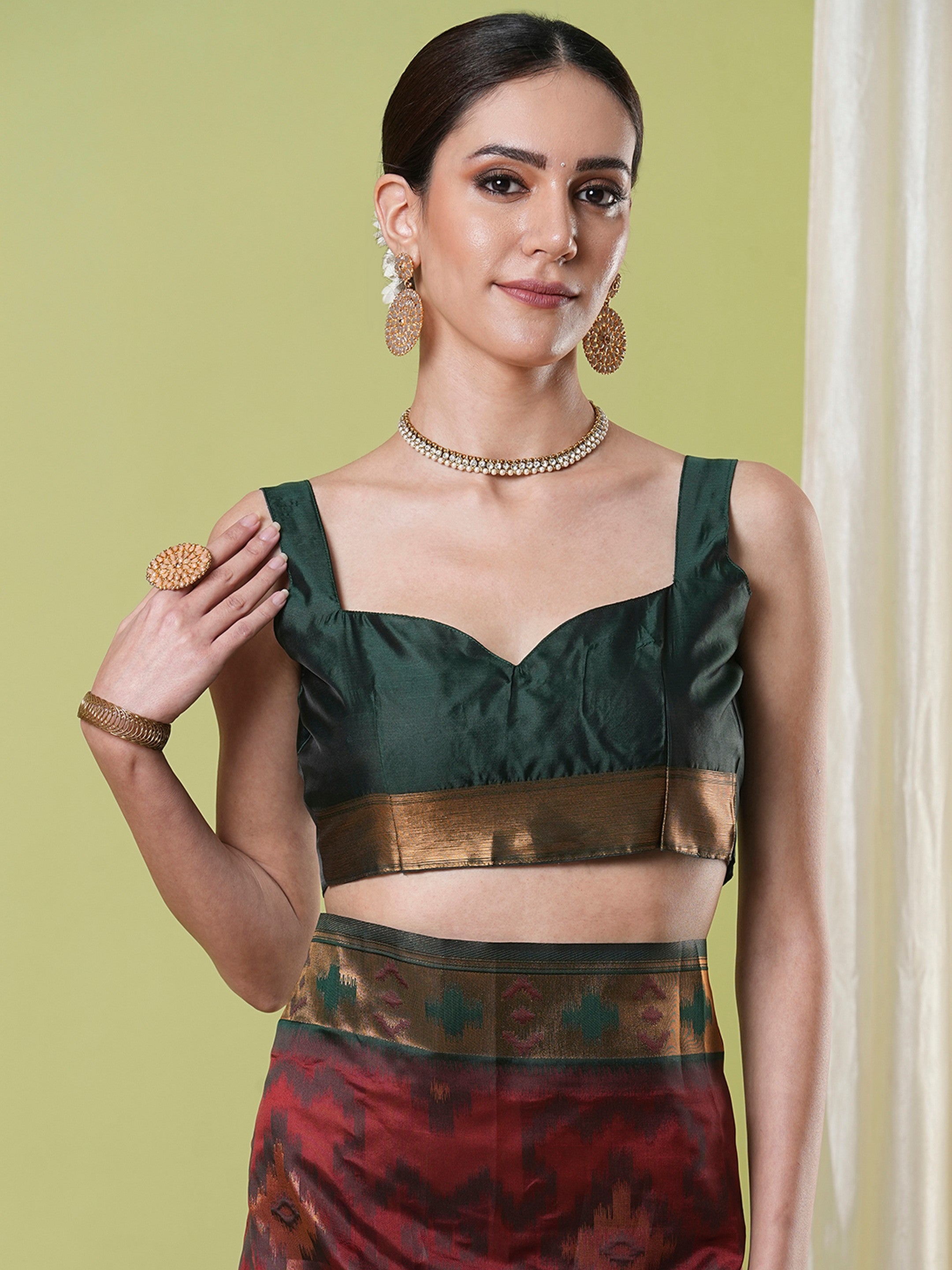 Maroon Banarasi Silk Woven Jacquard Designer Saree