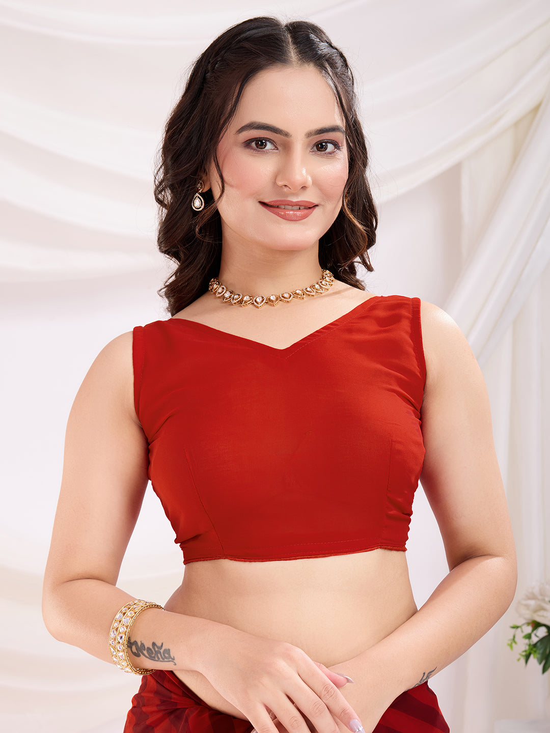 Maroon Georgette Sequins Designer Bollywood Saree