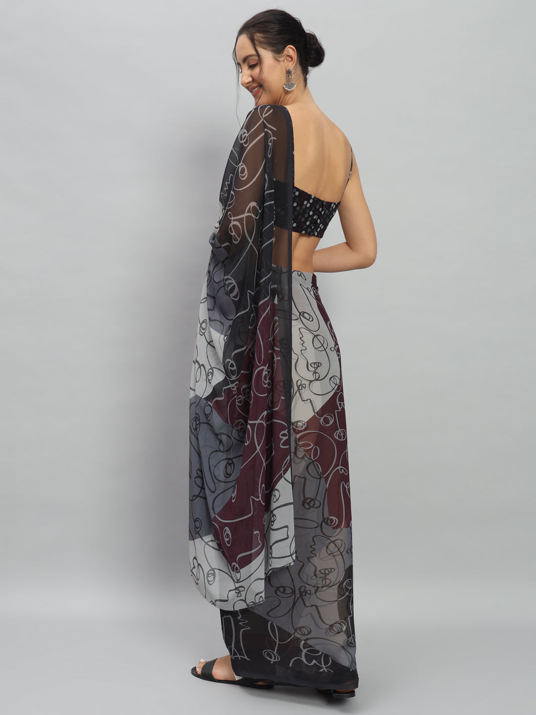 Multi Georgette Designer Printed Graceful Ethnic Saree