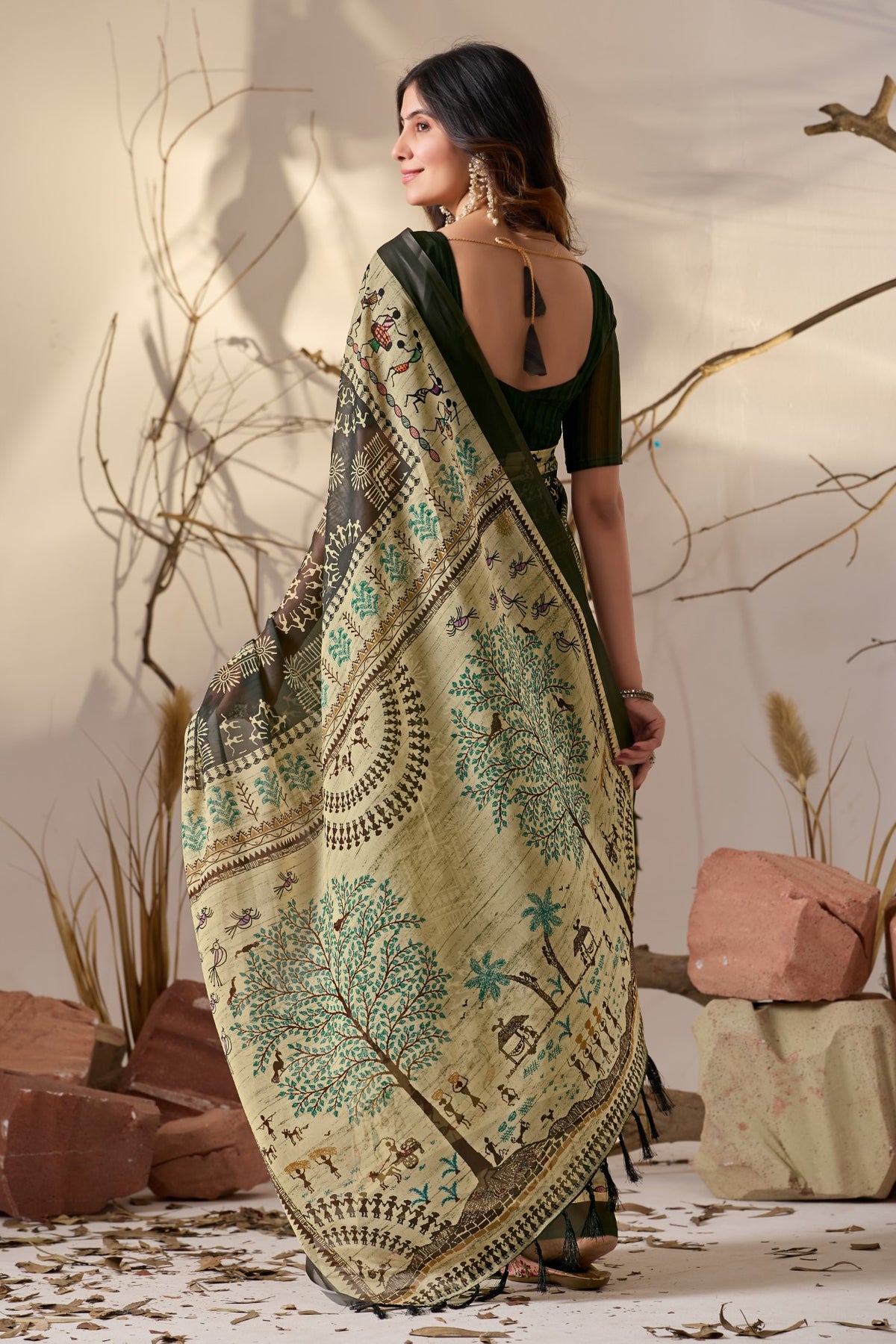 Multi Soft Georgette Saree With Digital Printed Premium Festive Saree