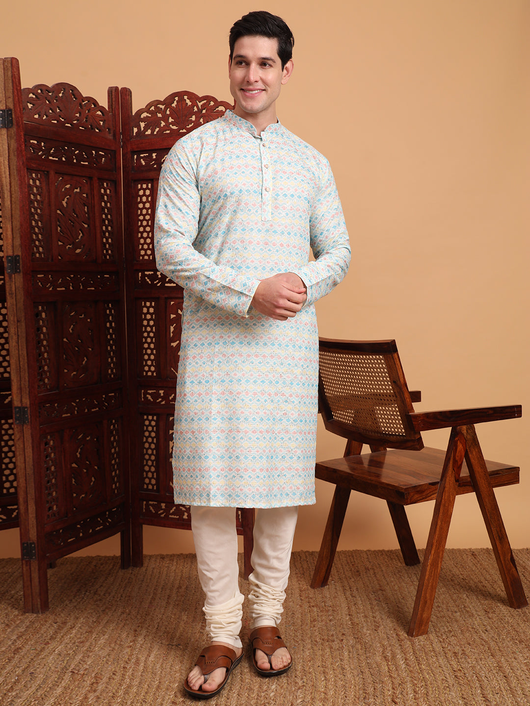 Multicolor Smart Printed Festive Wear Kurta