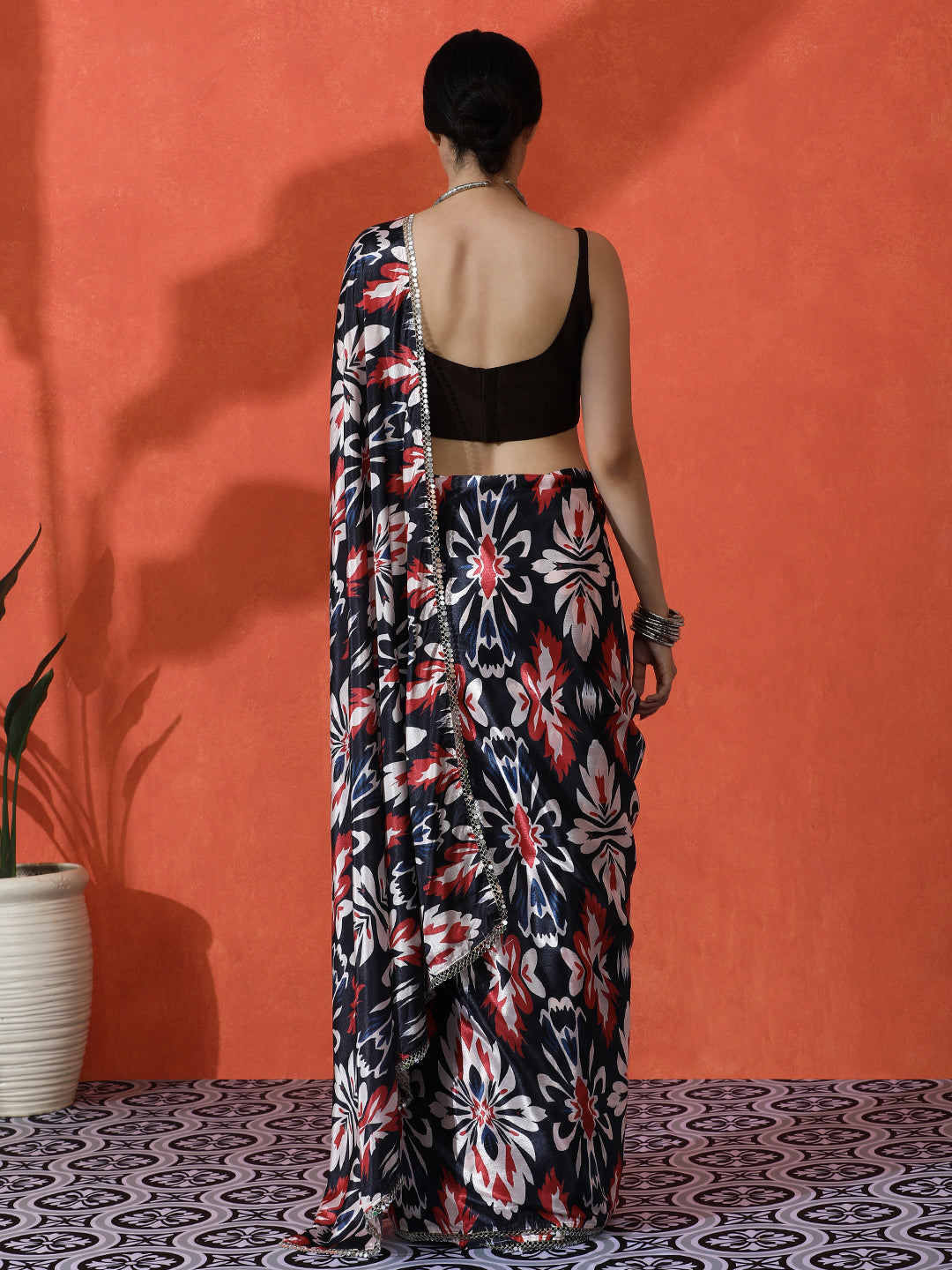 Multy Chinon Designer Digital Printed Girlie Partywear Saree