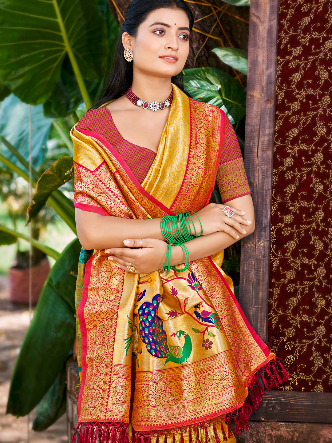 Mustard Kanjivaram Silk Saree With Understated Luxury and Comfort