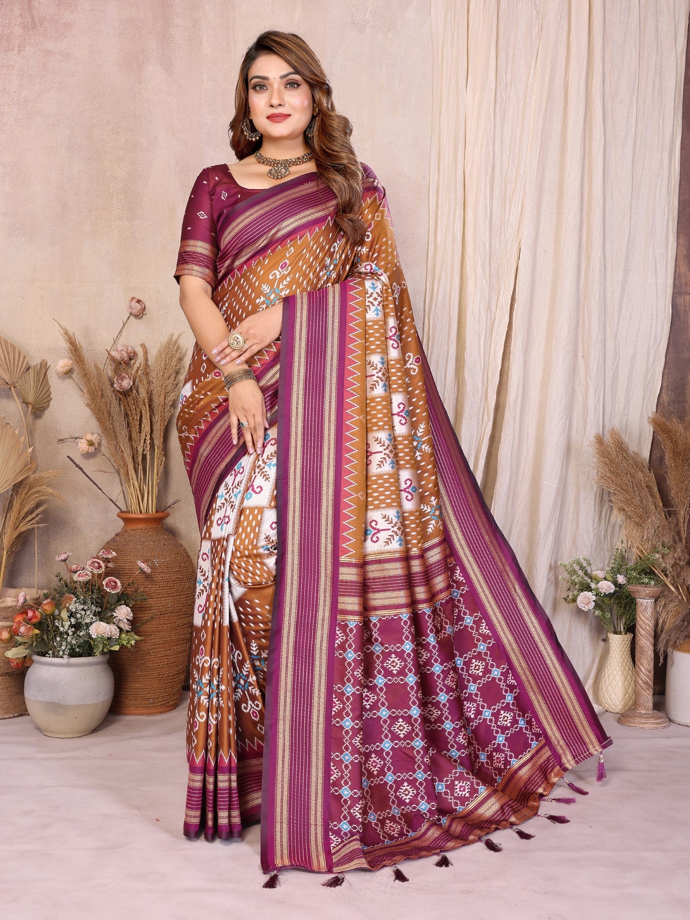 Mustard Soft Silk Saree With Traditional Weaving