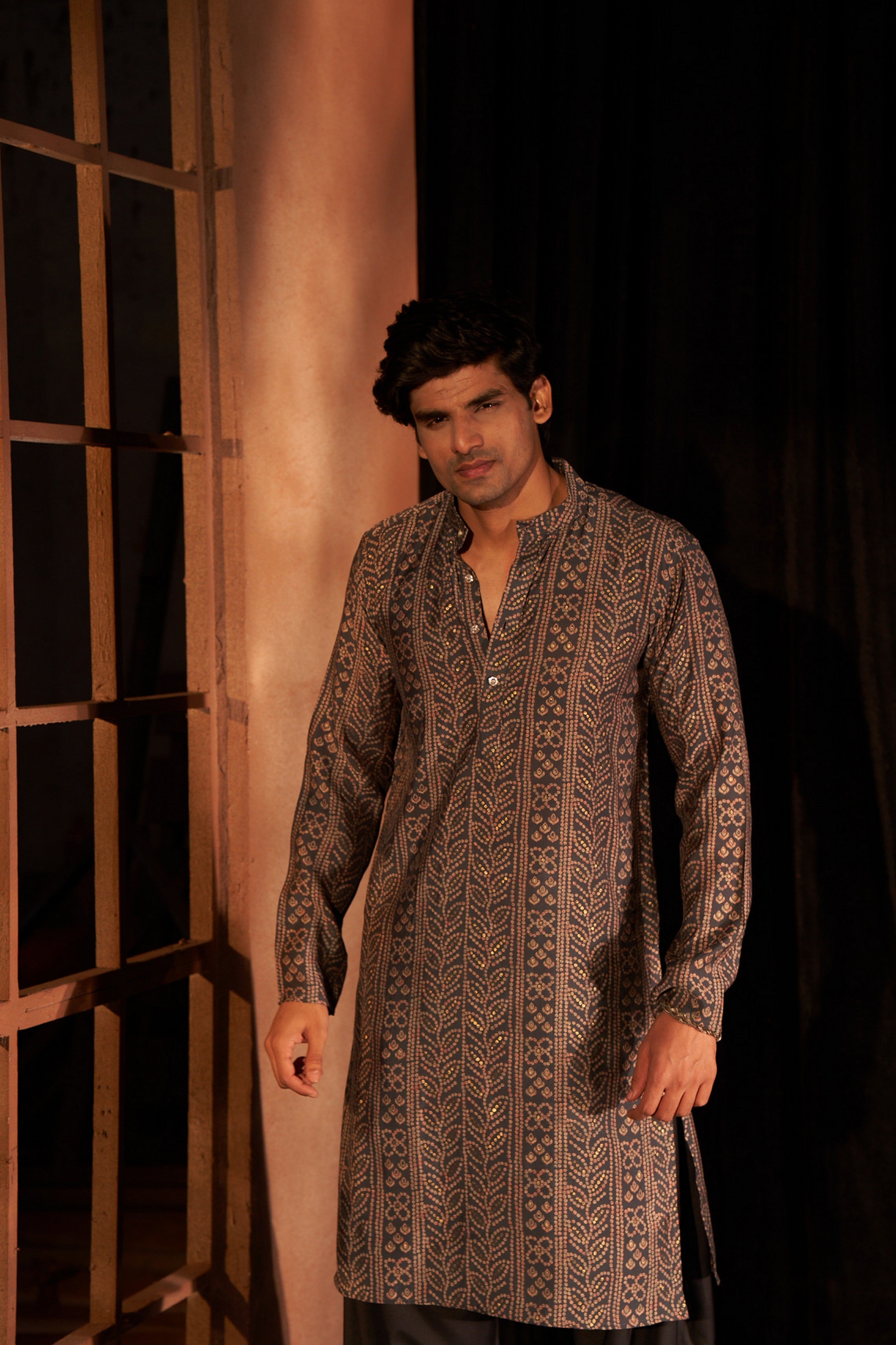 Navy Blue Modal Silk Designer Kurta Payjama – Premium Traditional Style