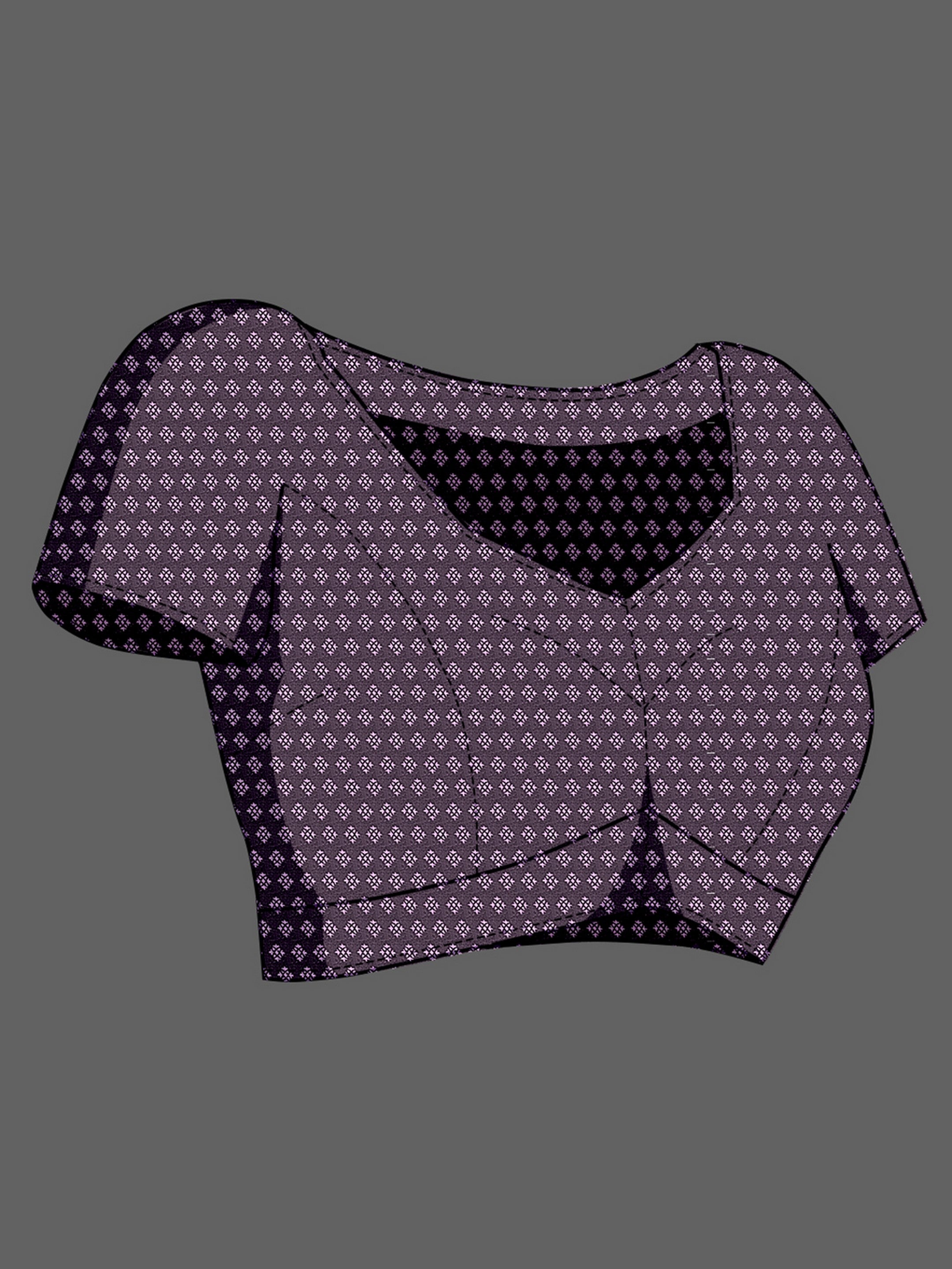 Off White Trendy Crepe Saree With Woven Zari Patta And Designer Print Work