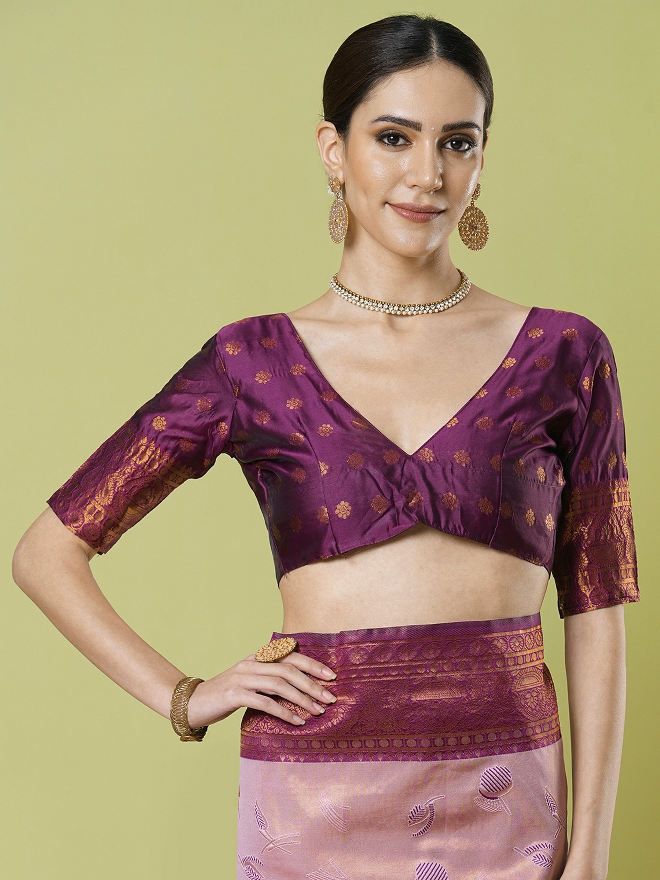 Pink Banarasi Silk Saree With Beautiful Jacquard Designer Work