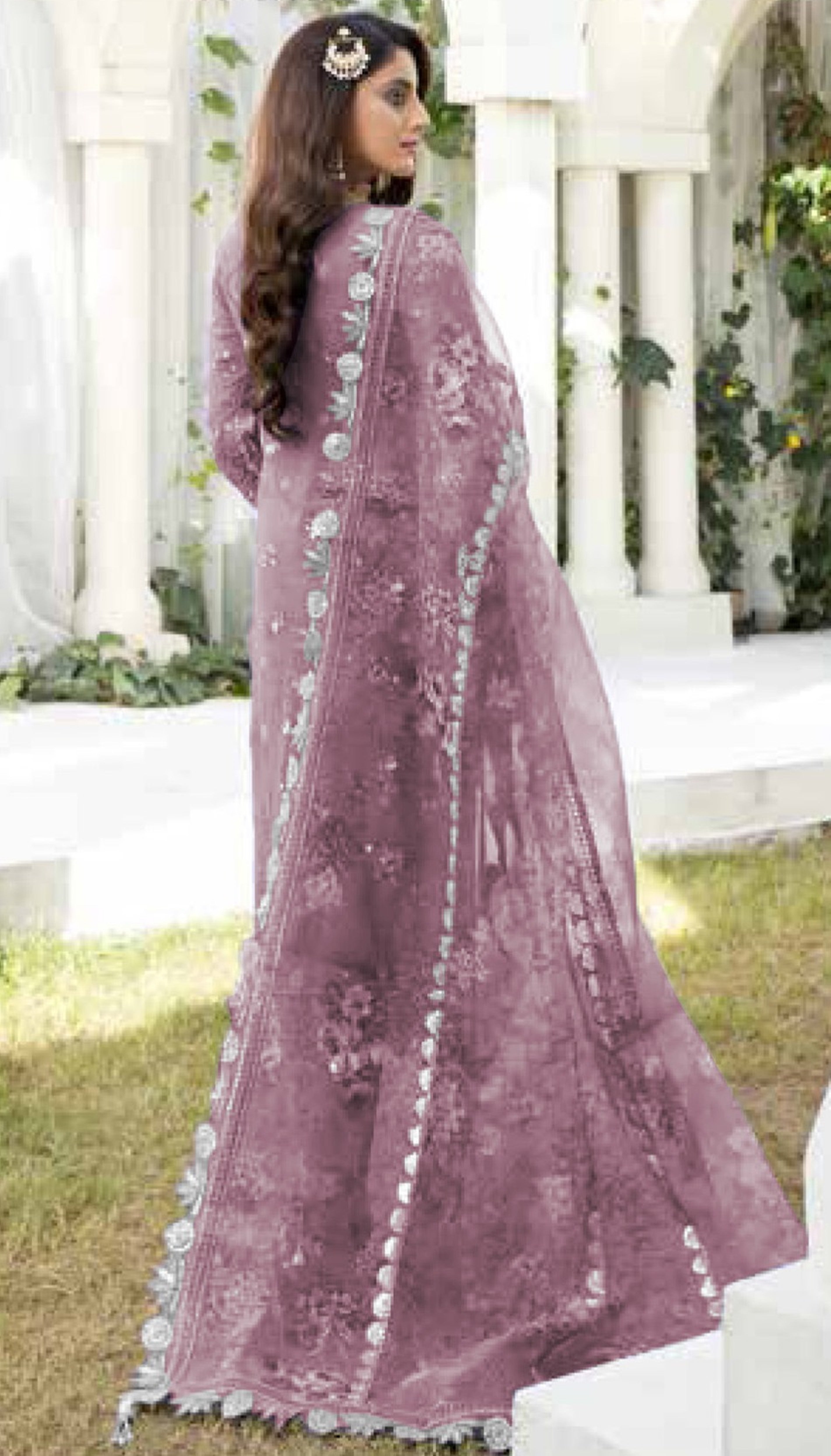 Pink Heavy Designer Suit With Heavy Embroidery Work