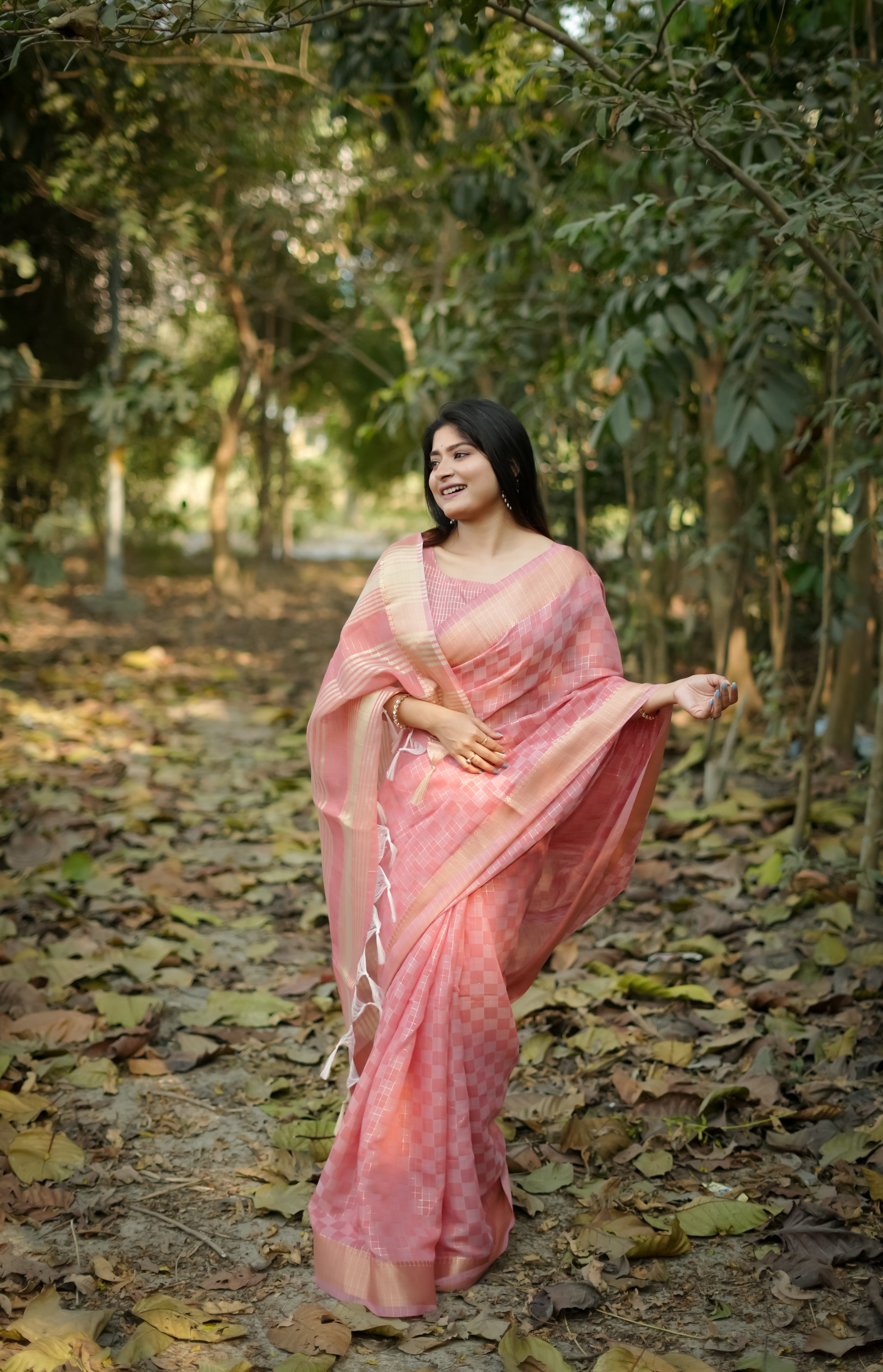 Pink Kalyani Silk Zari Woven Saree