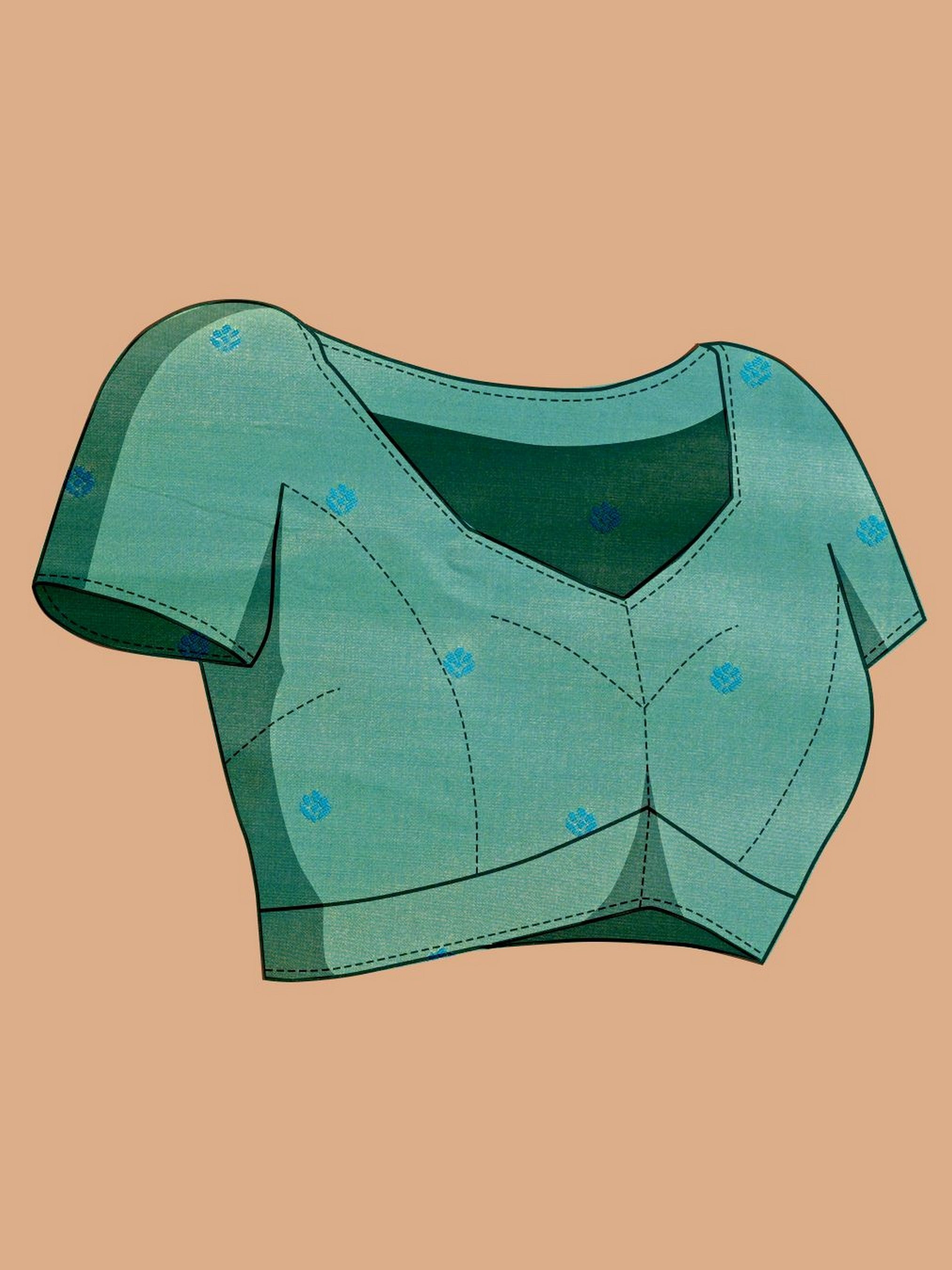 Pista Ethnic Banarasi Silk Saree With Woven Jari Designer Work