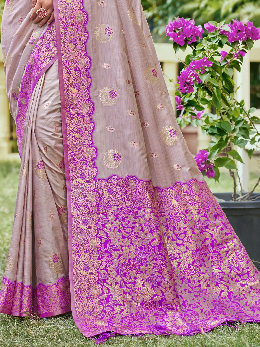 Purple Color Classic Banarasi Silk Saree