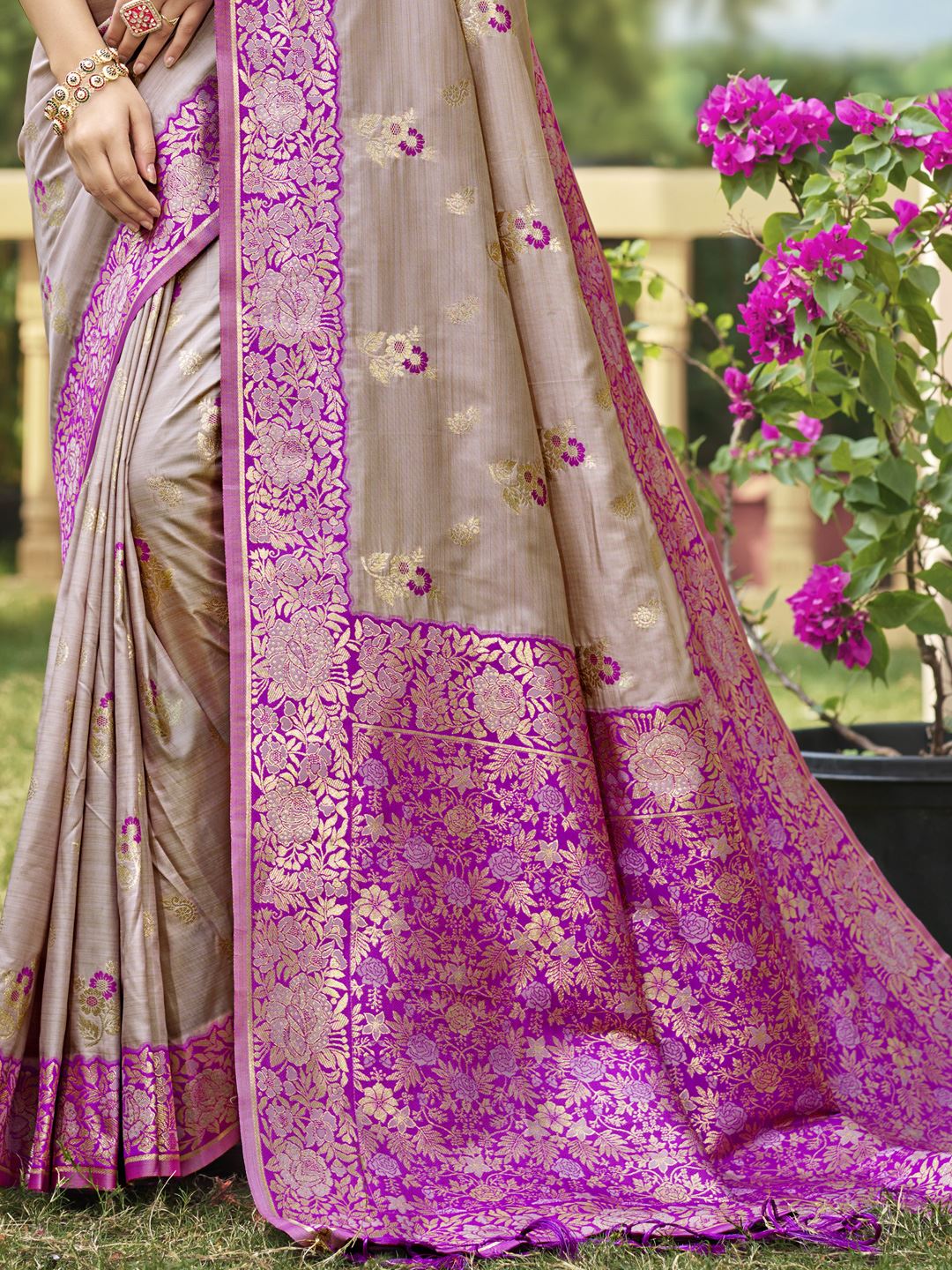 Purple Color Classic Banarasi Silk Saree