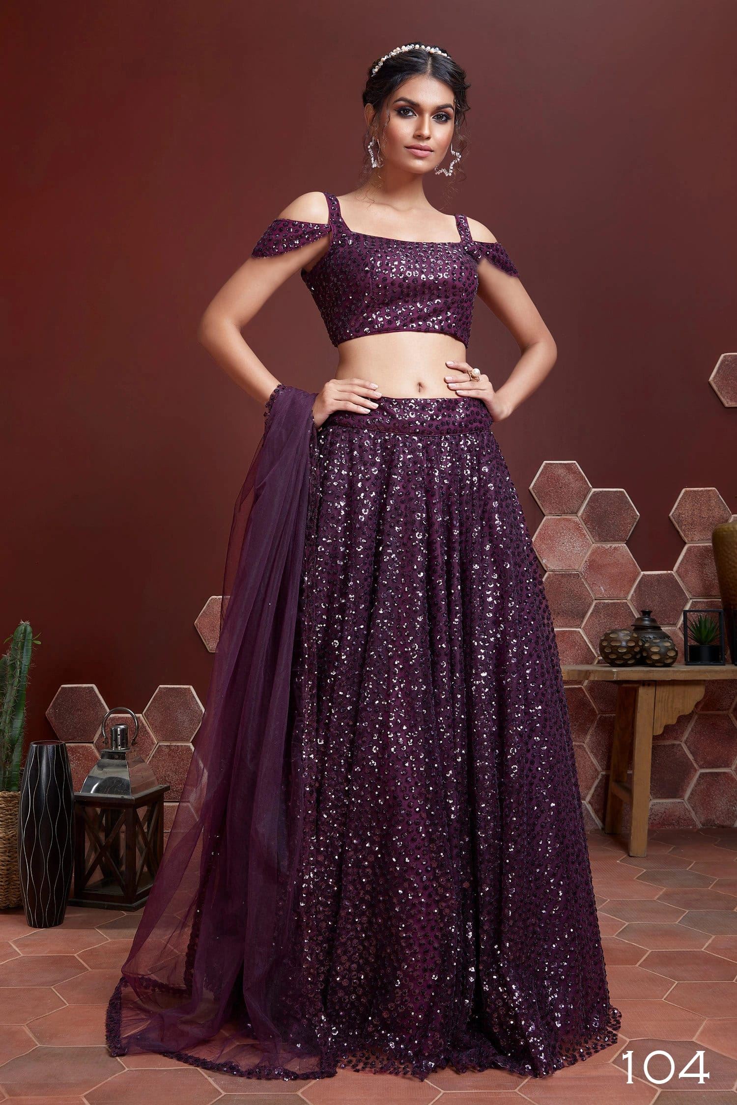 Purple Heavy Soft Net Lehenga Choli With Heavy Embroidery Sequins Work